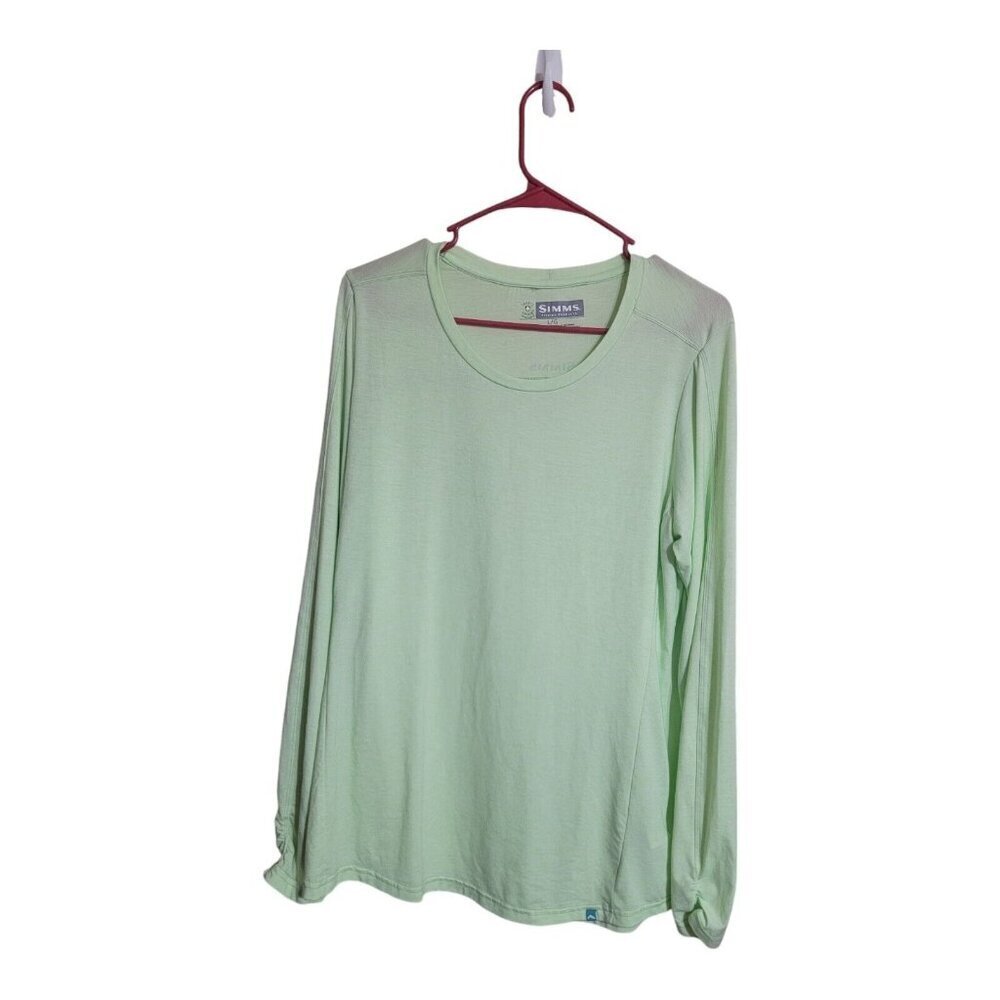 SIMMS Shirt Women L Green Insect Shield Fishing Athleisure Gorpcore Training